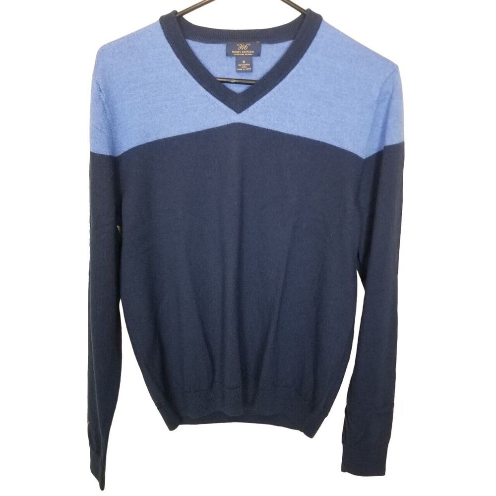 Brooks Brothers Mens Merino Wool Pullover Sweater M Preppy Academia Old Money